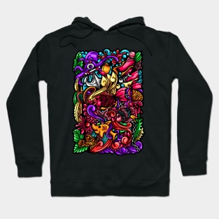 Fish Doodle Illustration Hoodie